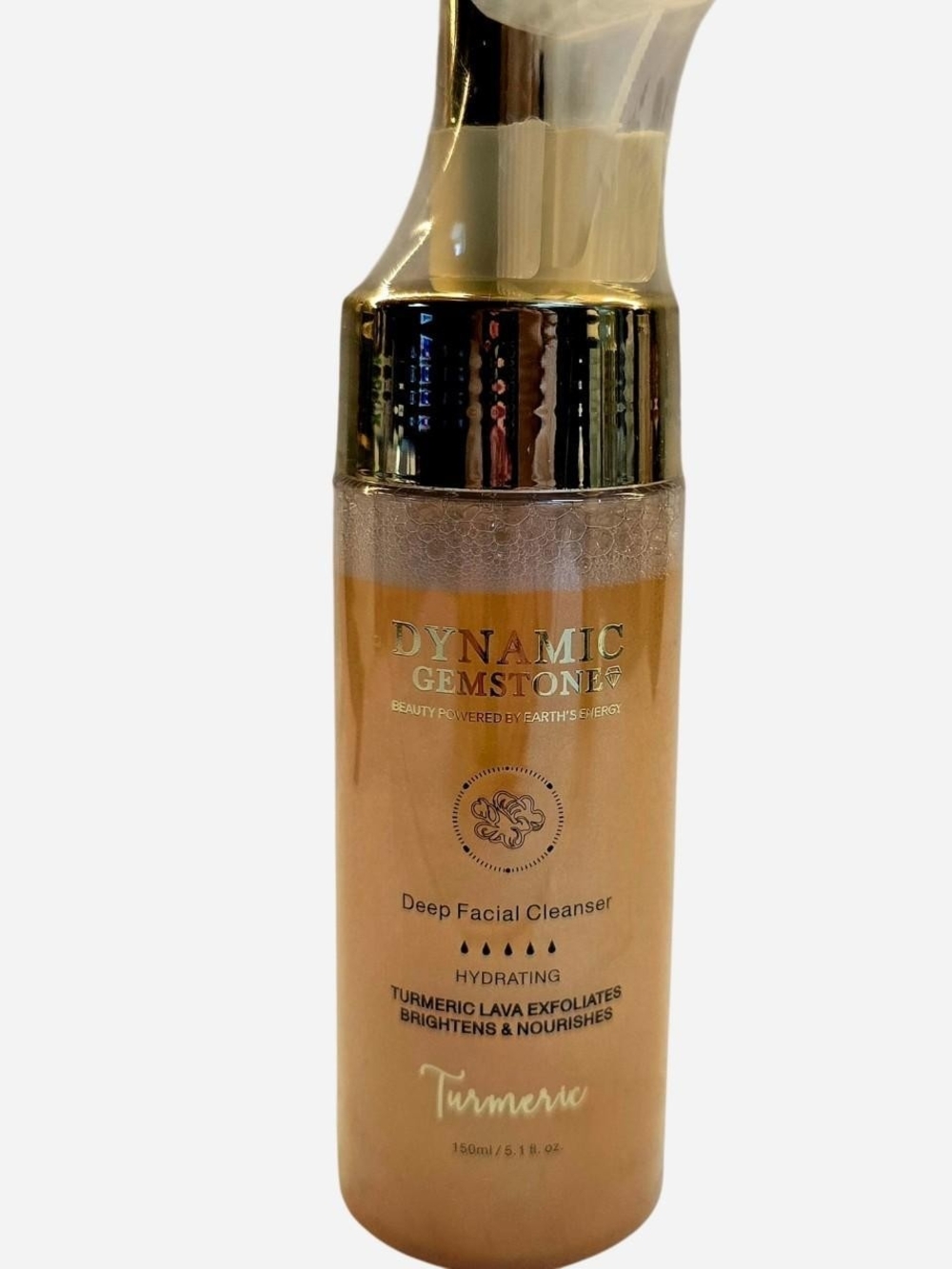 Dynamic Gemstone Turmeric Deep Facial Cleanser - Hydrating (Gold)